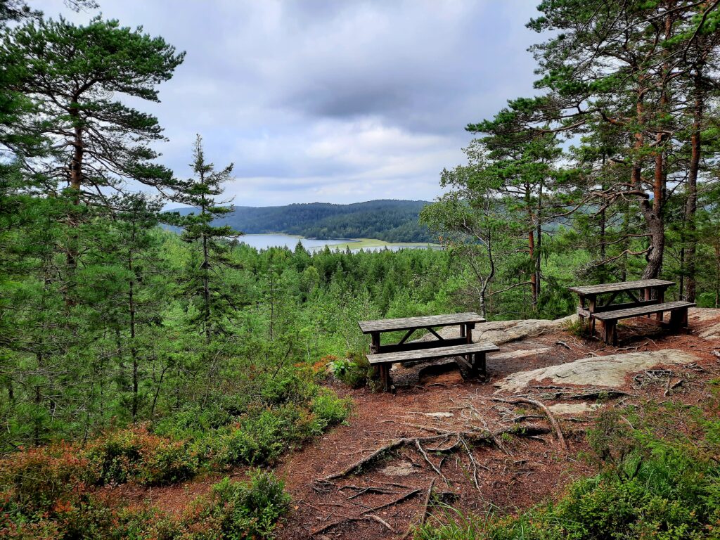 Aire de repos à l'étape 8 du Bohusleden