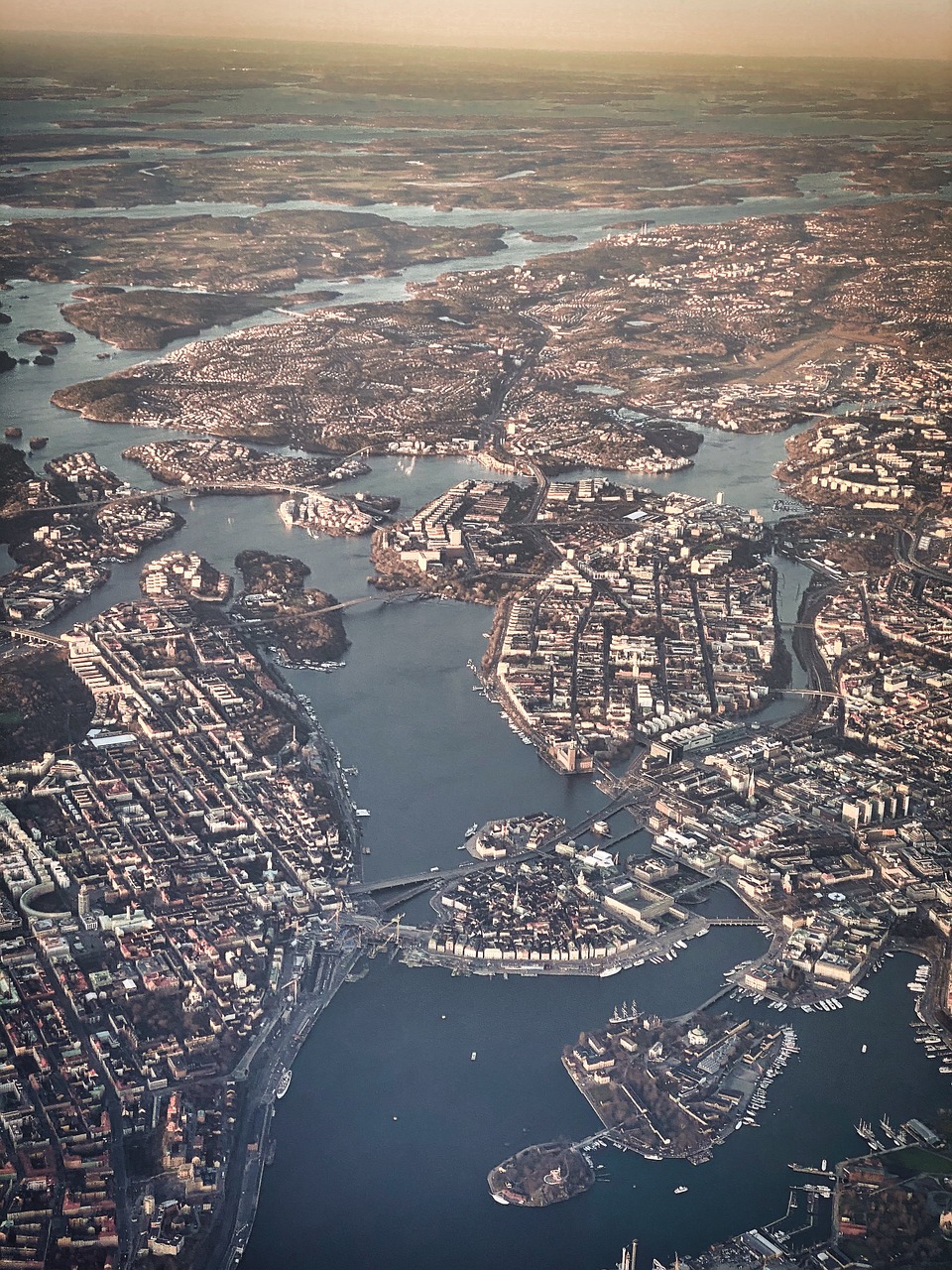 Carte vue du ciel de Stockholm