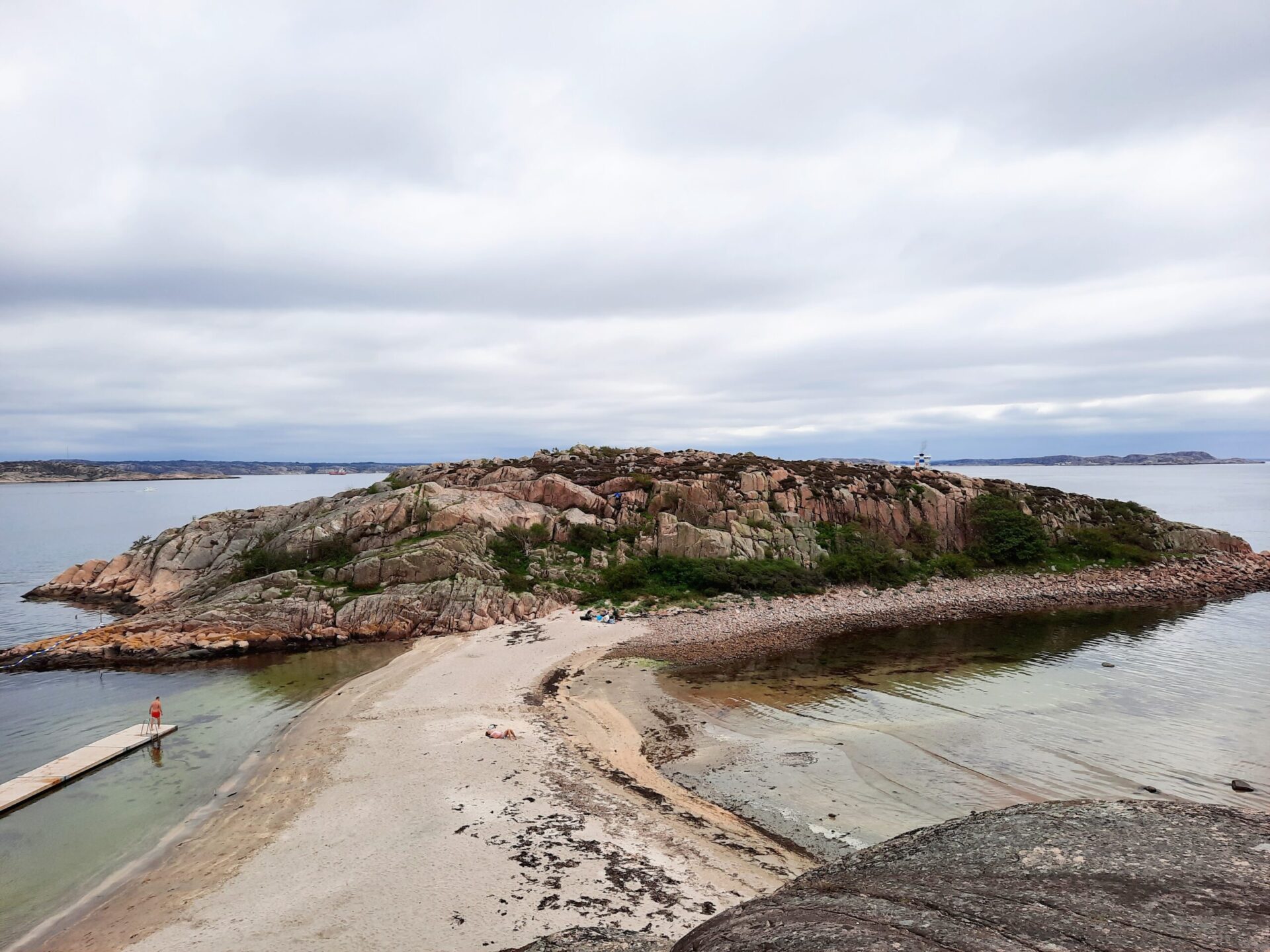 Plage de sable de l'étape 25 du Kuststigen