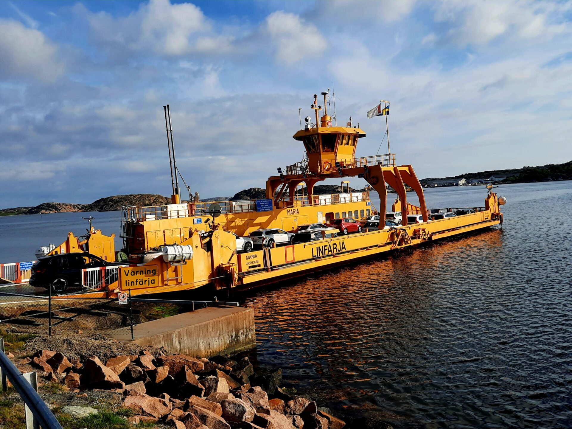 Ferry à destination de l'étape 25 du kuststigen